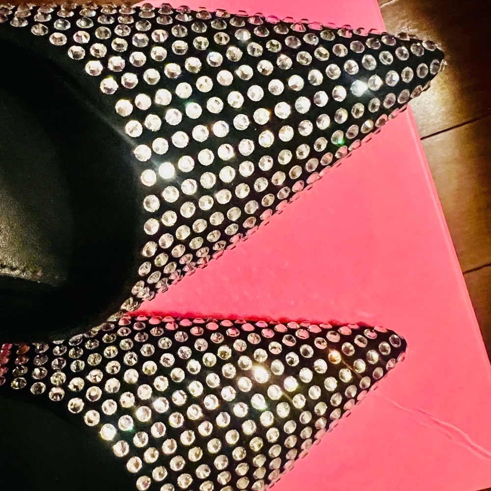 Paris Texas Black and Silver Studded Heels - Picture 4 of 6
